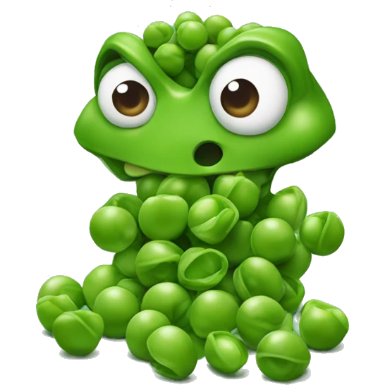 Bufo peeling peas emoji
