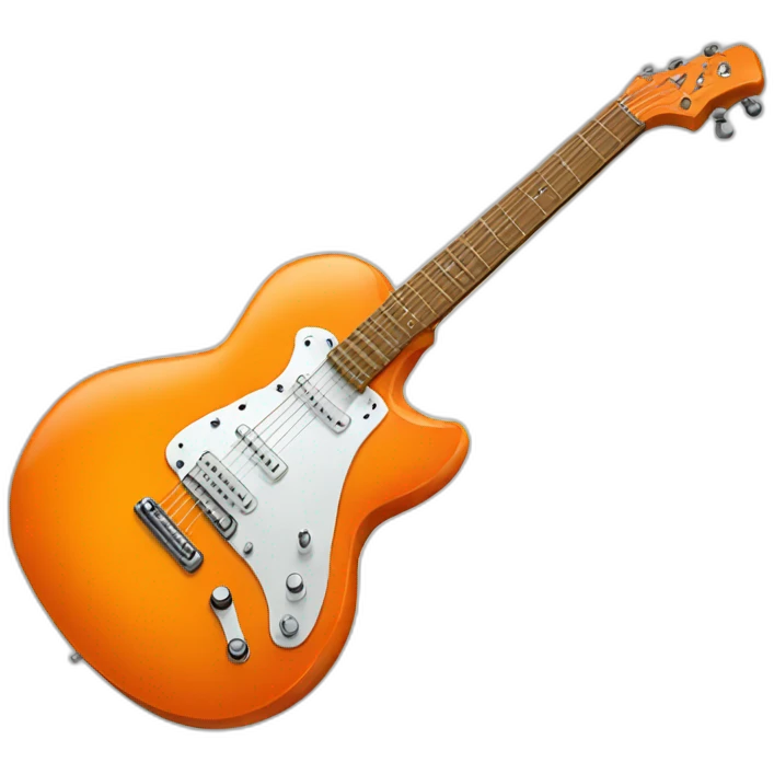 Funk orange guitar emoji