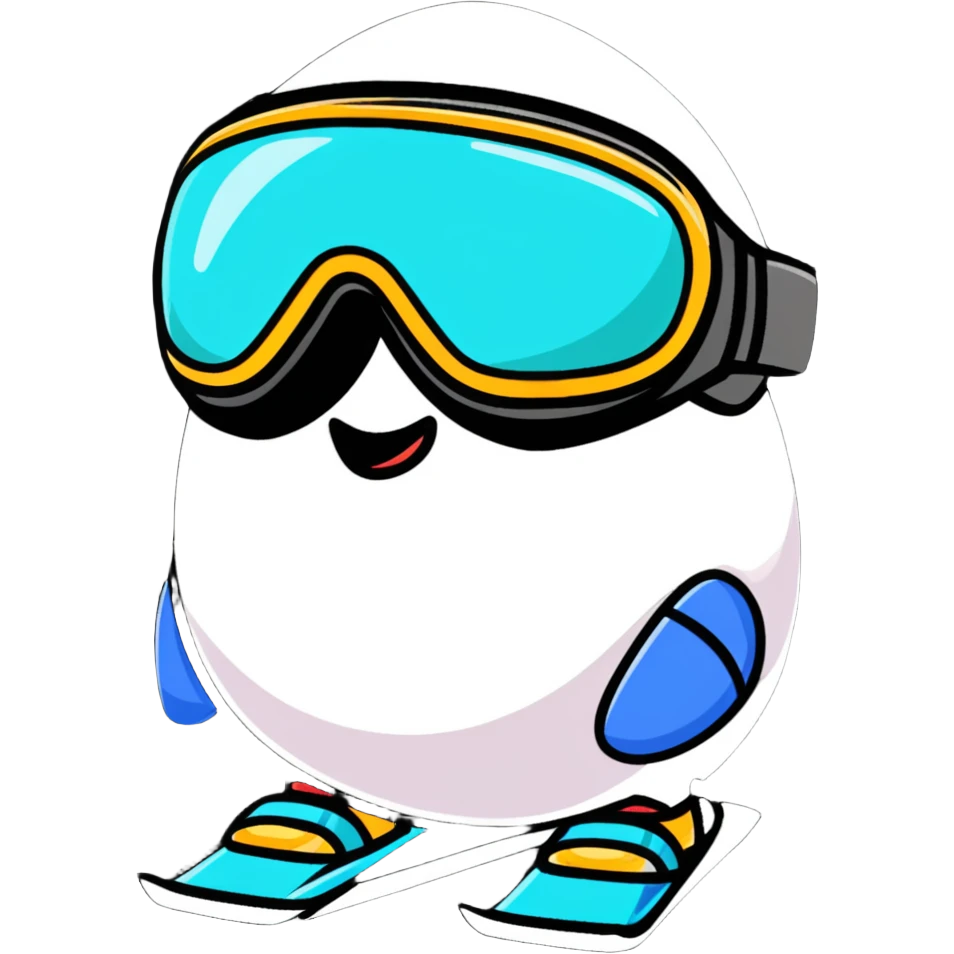 Egg with ski googles  emoji