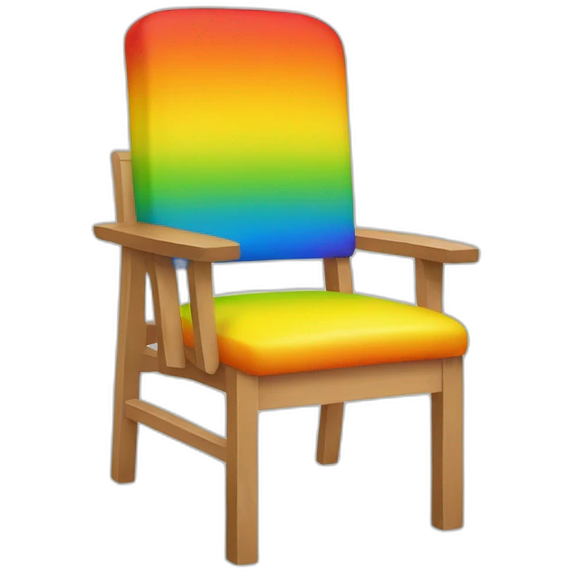 Jonathan Toews as rainbow colored chair emoji