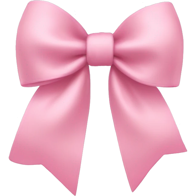 light pink bow on light pink bow emoji