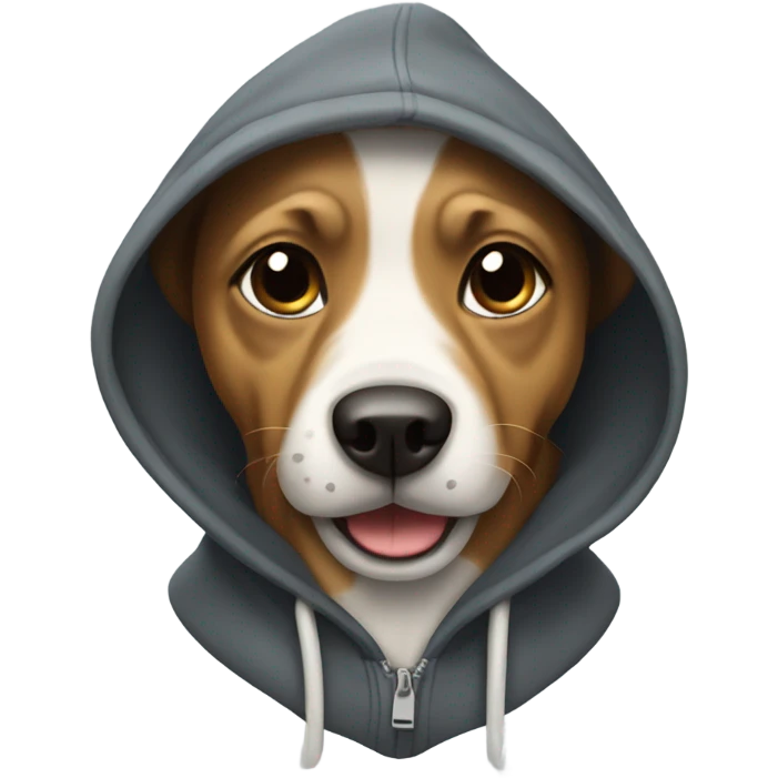 Dog wearing a hoodie  emoji