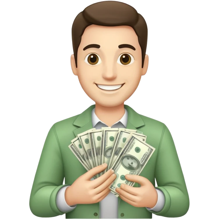 man with lots of money emoji