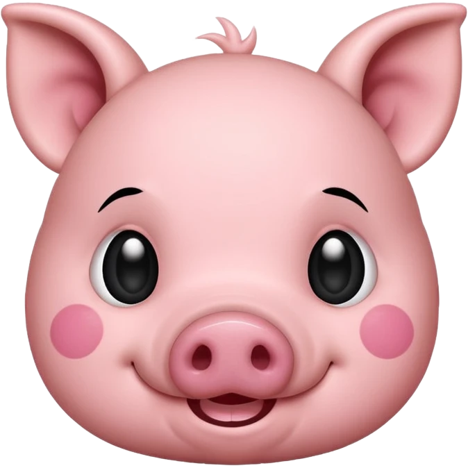 adorable pig with black spots emoji