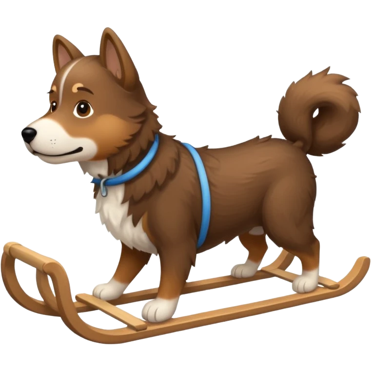 dog with Sled  emoji