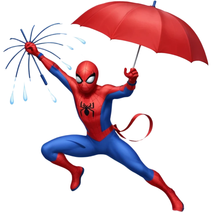 spider-man catching umbrella   emoji