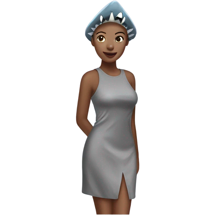 Shark dress ￼￼ emoji