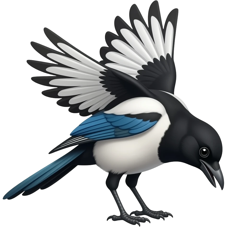 Magpie pooing on captain Carlton emoji