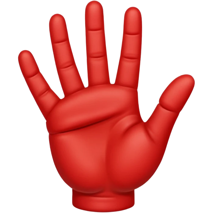 Red six-fingered hand emoji