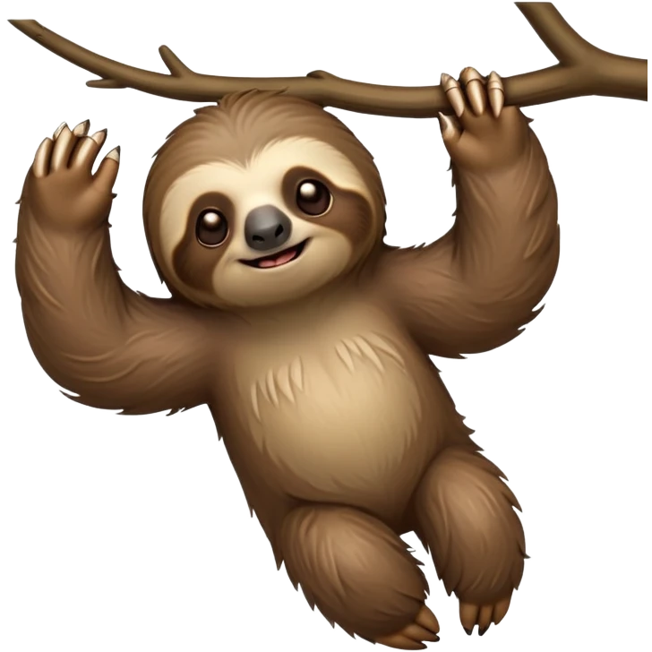 cinematic-sloth-realistic-full-body-hanging-emoji,-long-curved-claws-clinging,-thick-shaggy-brown-fur-slightly-ruffled,-head-tilted-dramatically,-slow-blinking-eyes-filled-with-serene-wisdom,-simplified-yet-realistic-focused-features,-highly-detailed,-glowing-with-an-almost-sarcastic-glow emoji