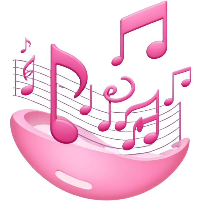 baby pink music notes emoji