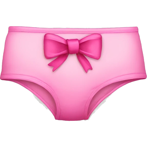 Pink briefs with bow  emoji