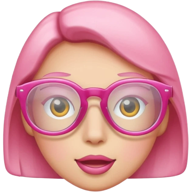  a barbie pink glasses emoji