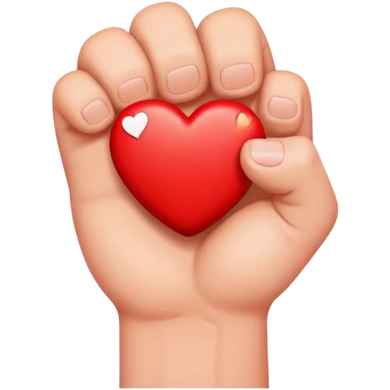 fist icon with a small heart floating above it emoji