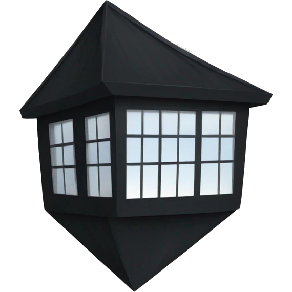 Black building shape of a kite  emoji