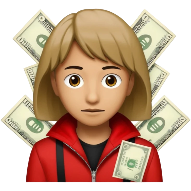 Tokyo in Money Heist TV show emoji