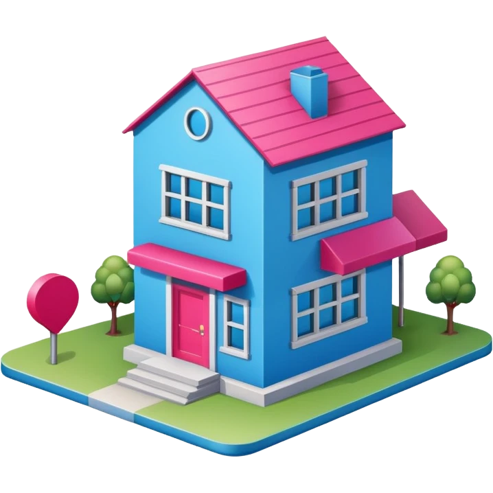 The building houses the Ozon order pickup point in its signature blue (digital blue) and raspberry colors. emoji