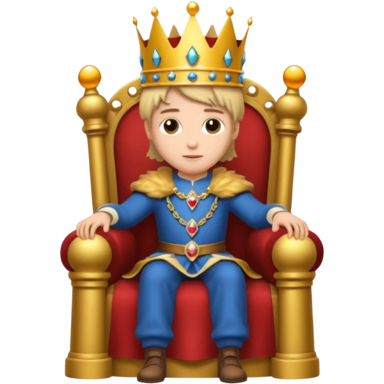 A repersitting on throne. Throne emoji