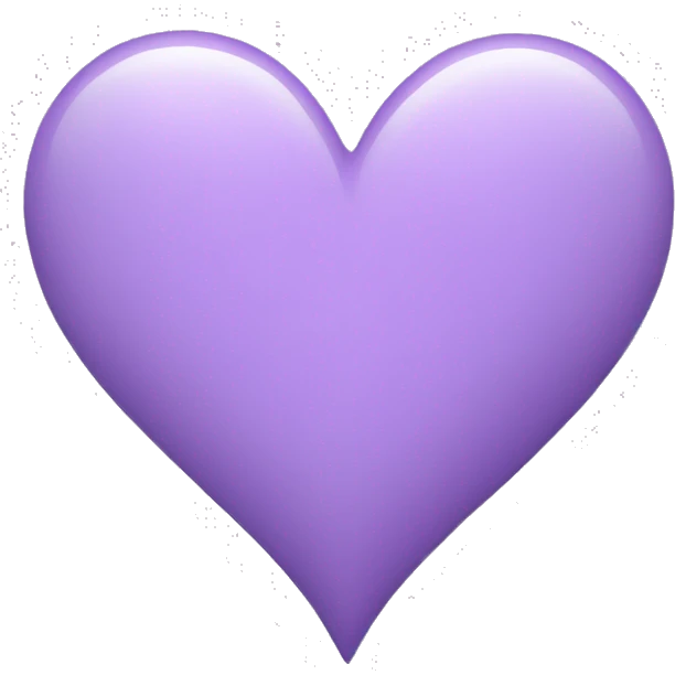 Light purple heart  emoji
