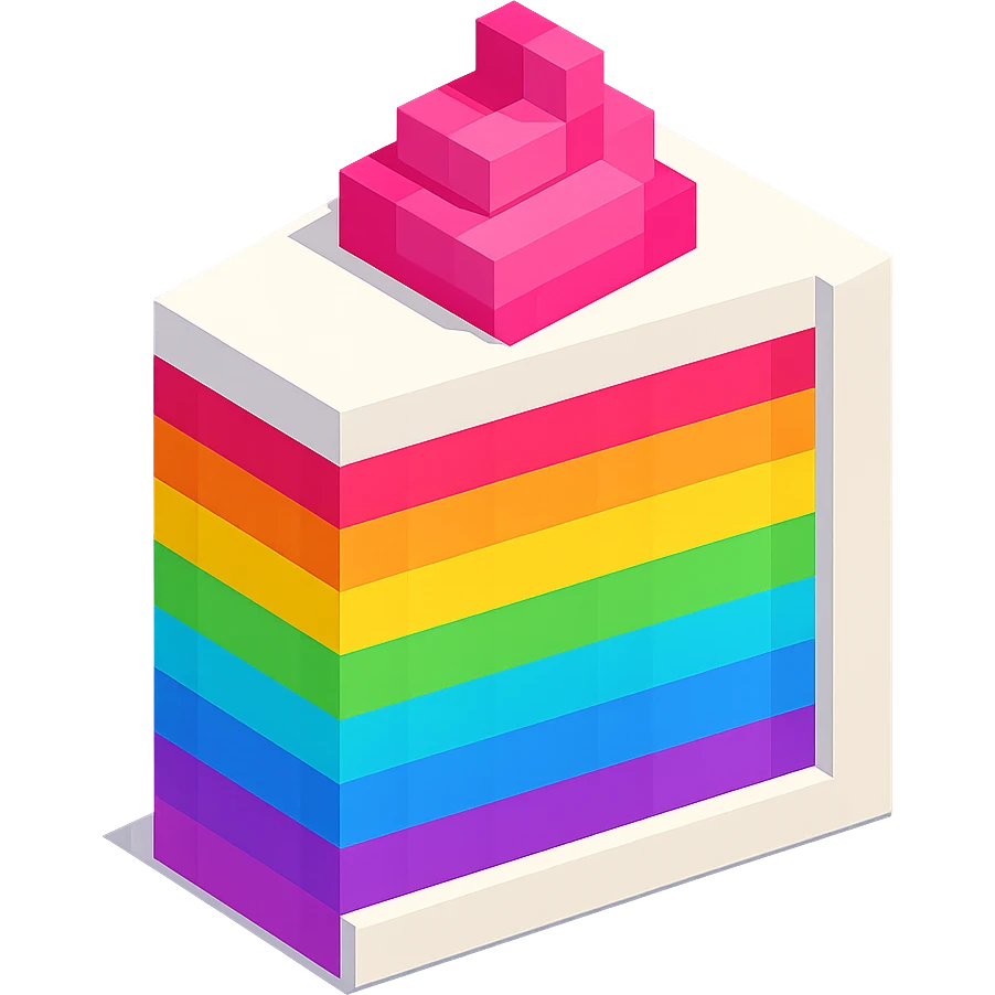 Rainbow cake emoji