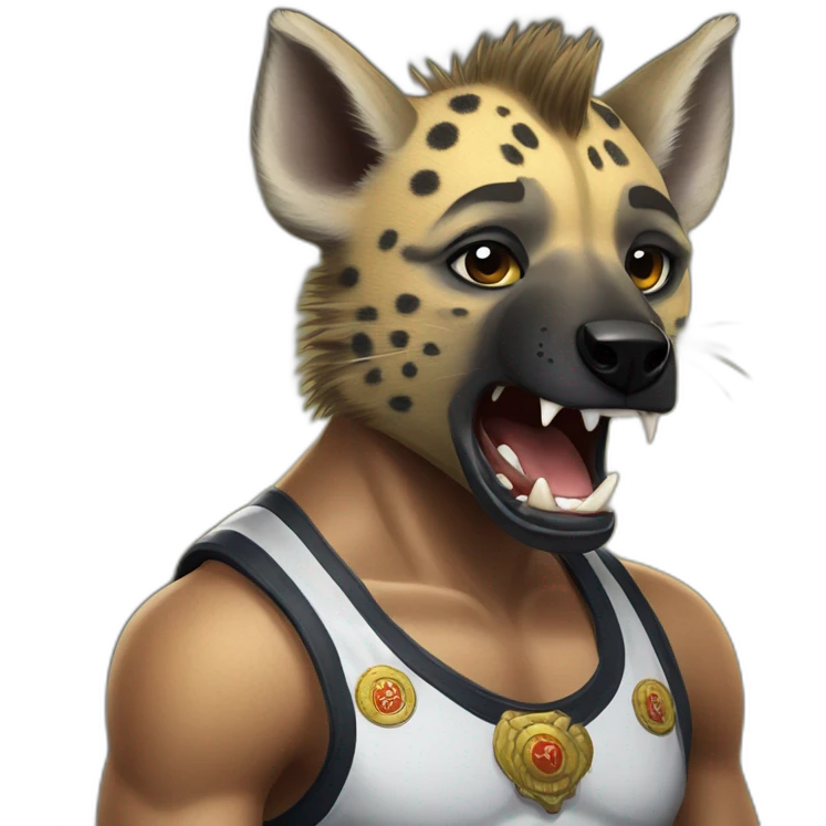 Muay Thai hyena emoji