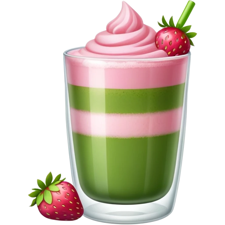 strawberry matcha  emoji