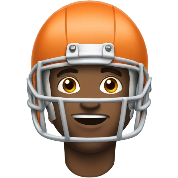 Man wearing football helmet emoji