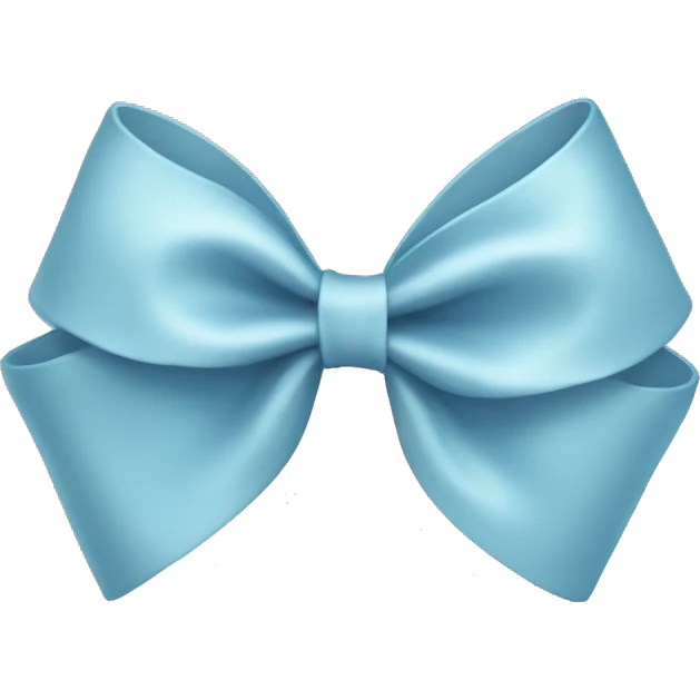 thin Light blue coquette bow emoji