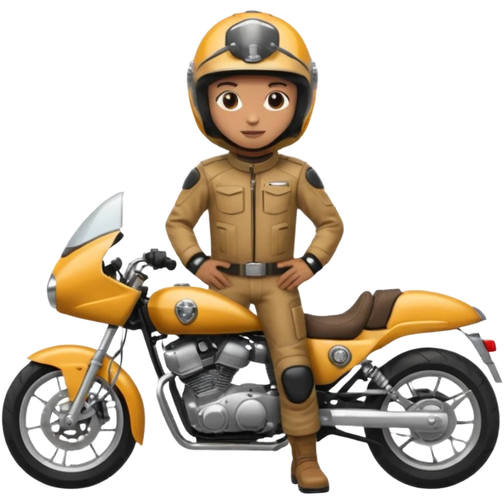 motorcycle human with helmet full body emoji