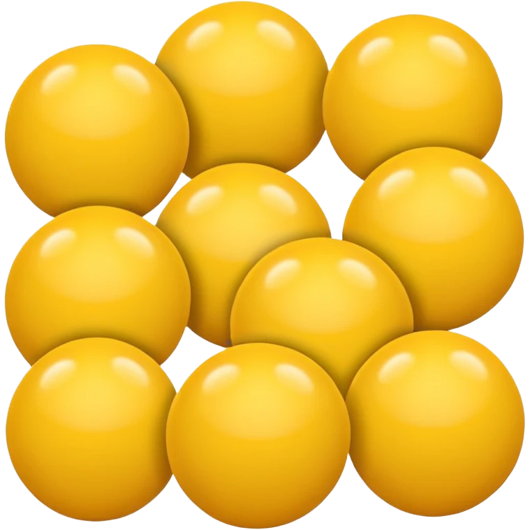 Shiny yellow balls without faces emoji