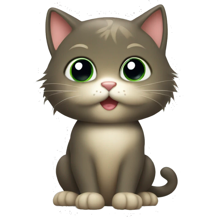 Kiwi kitty looking flirty emoji