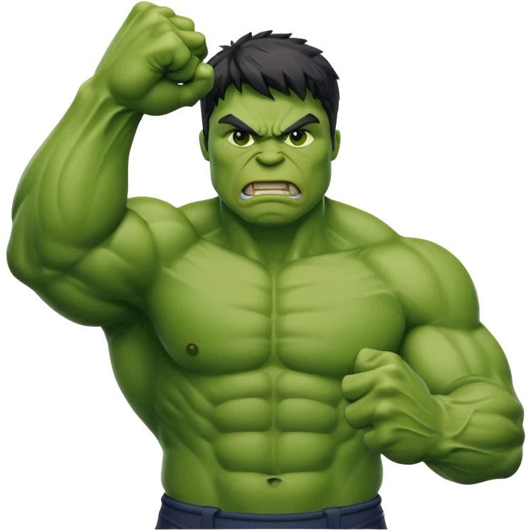 Hulk angry with hands up emoji