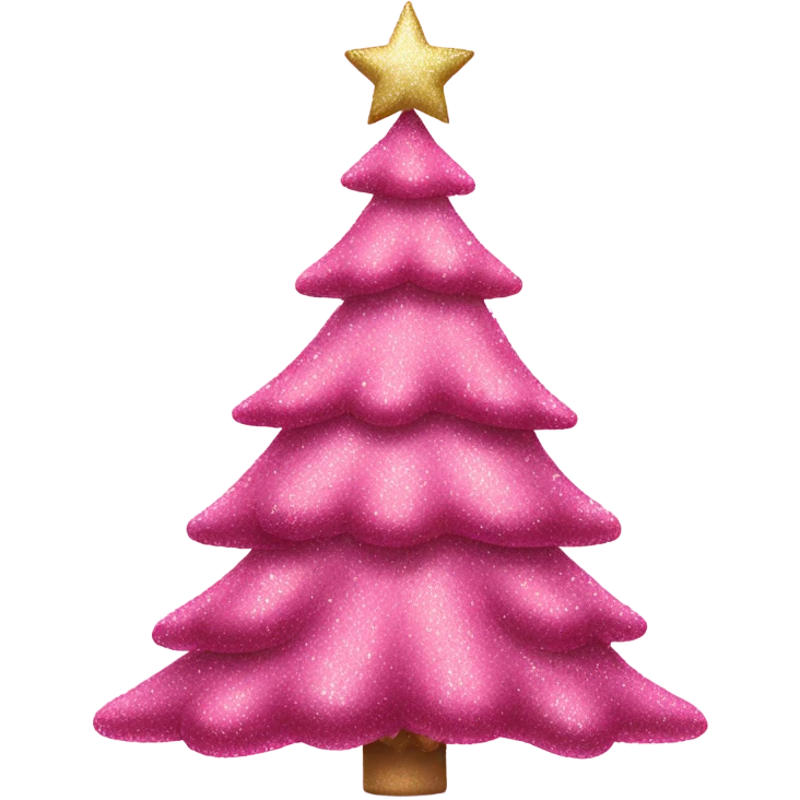 Large pink Christmas tree decorated with glitter  emoji