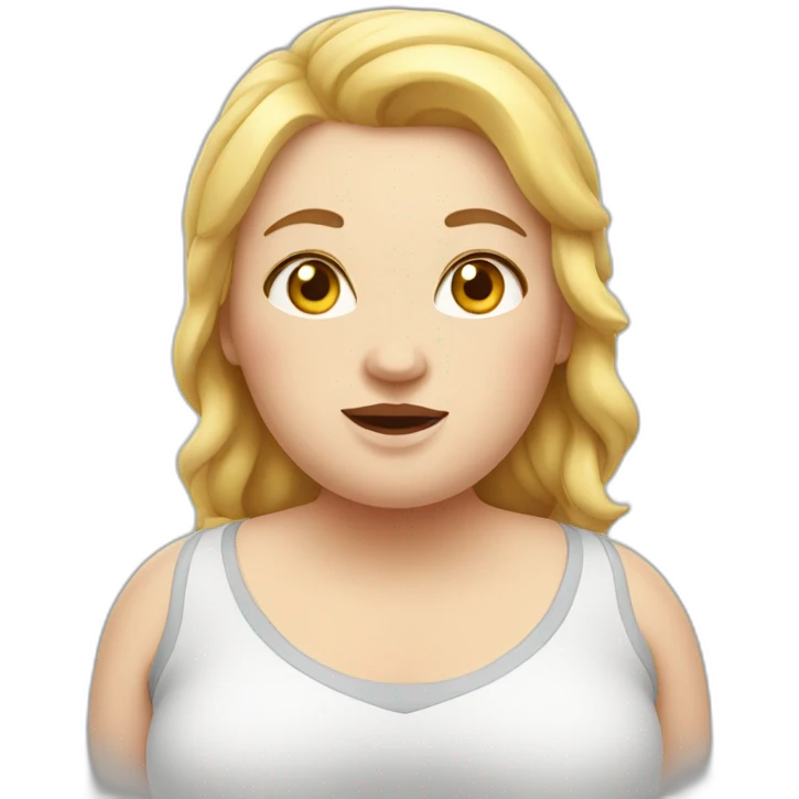 Obese white woman emoji