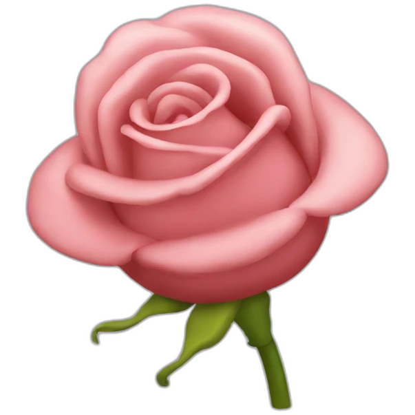 A blown out rosebud emoji