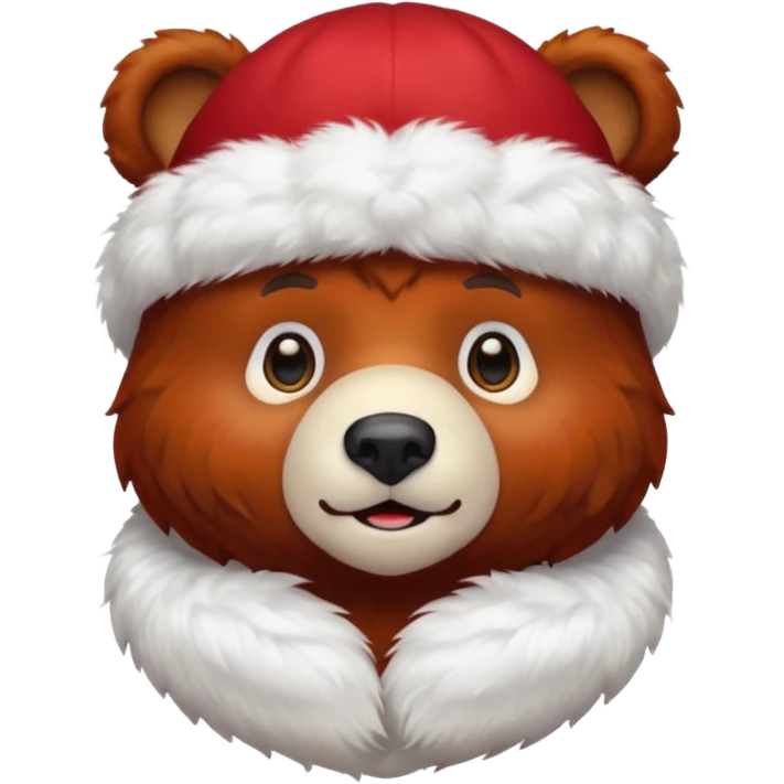 red Bear with cap emoji