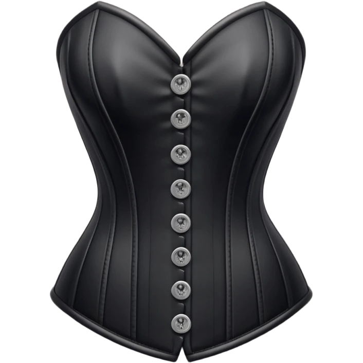 corset black leather with ysl-shaped buttons emoji