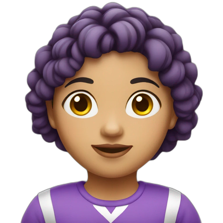 Hispanic Chunky girl in purple emoji