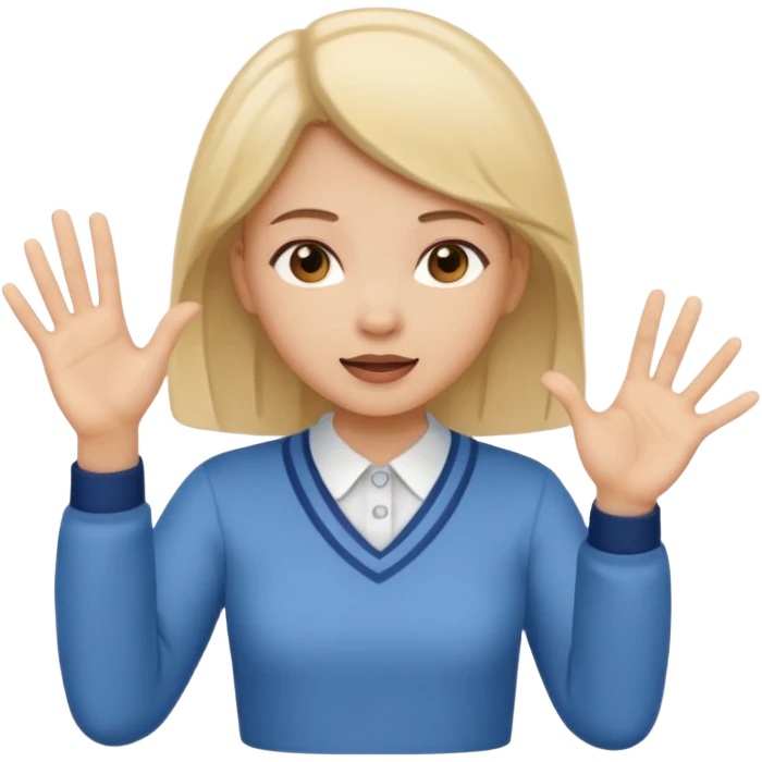 A girl teaching words..so i need a girl position like she us teaching..like real speaking  emoji