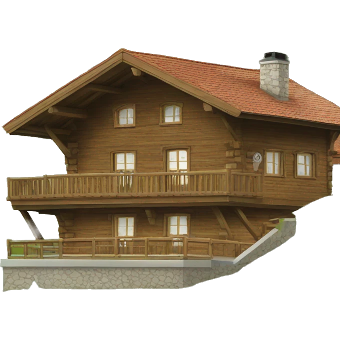 Swiss chalet in the mountain emoji