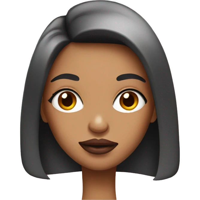Girl with big lips and nails emoji