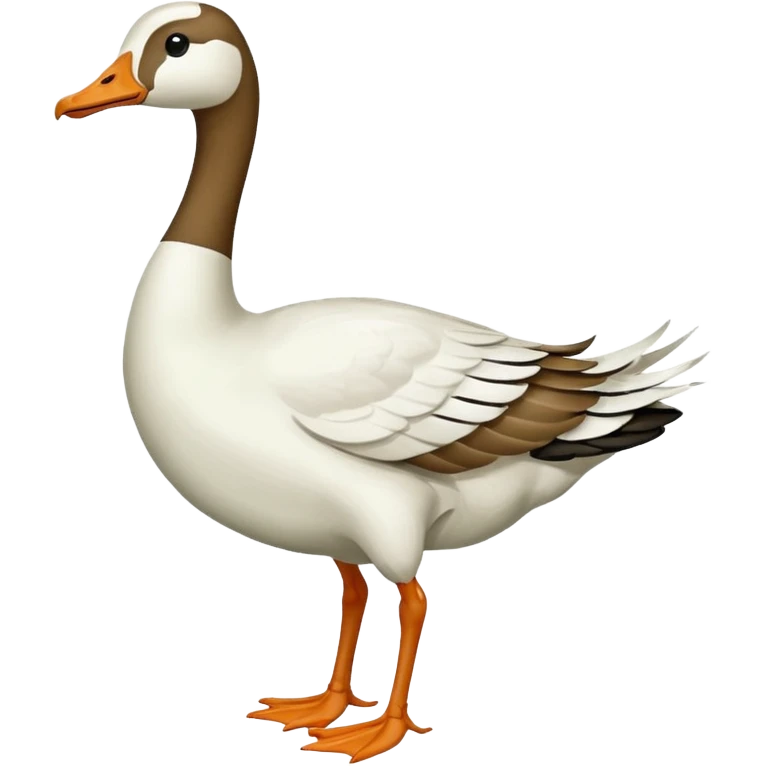 Emoji of a running goose with a very long neck and two legs. 🪿 is the reference. The goose looks like a white goose dyed green (#39C700), with neck, body, and wings all in that green color, not a duck. emoji