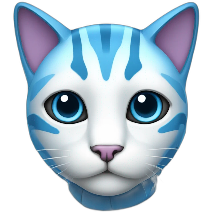 robot blue cat emoji