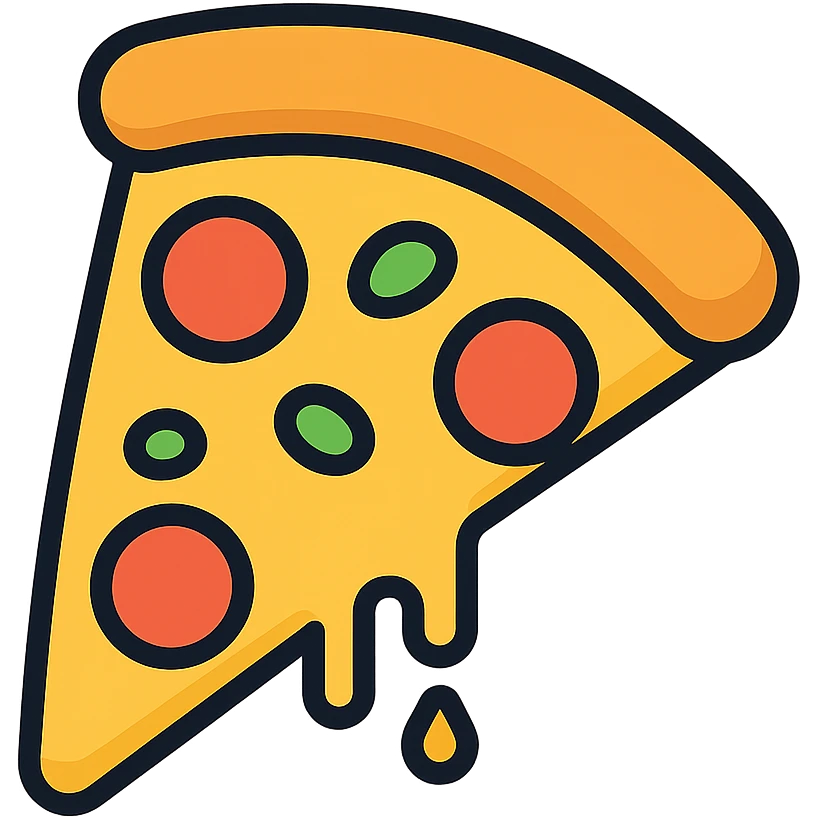 colored slice of pizza icon emoji