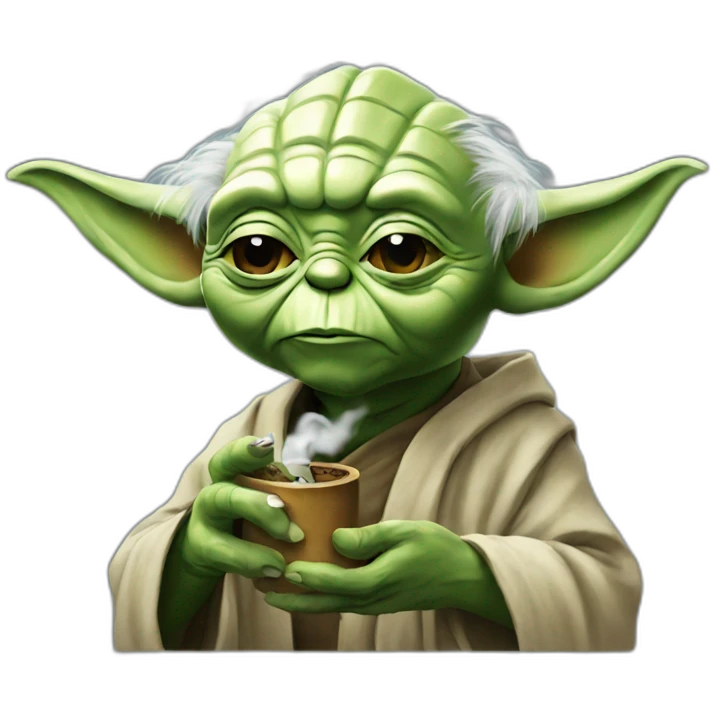 Yoda smoking emoji