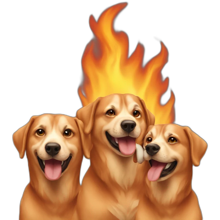 3dogs-in-fire emoji