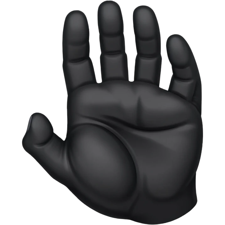 Black dog paw fist bumping a human hand emoji