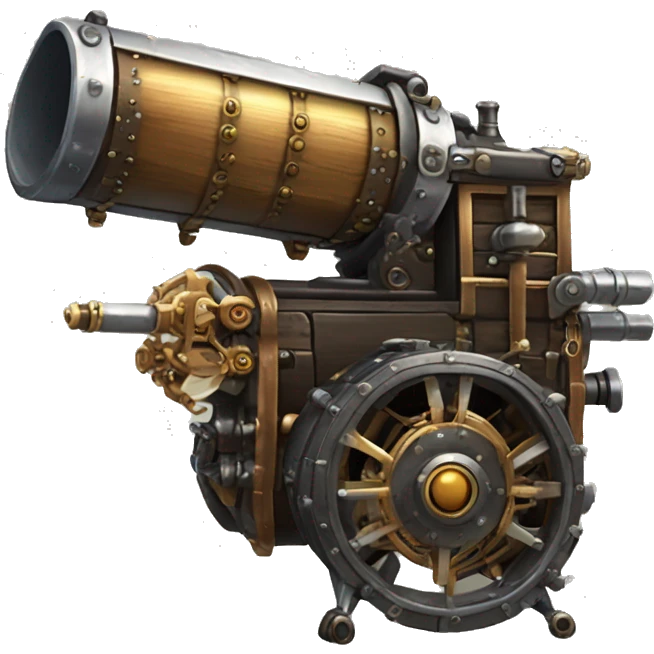 Ninja theme steampunk particle accelerator Gatling gun emoji