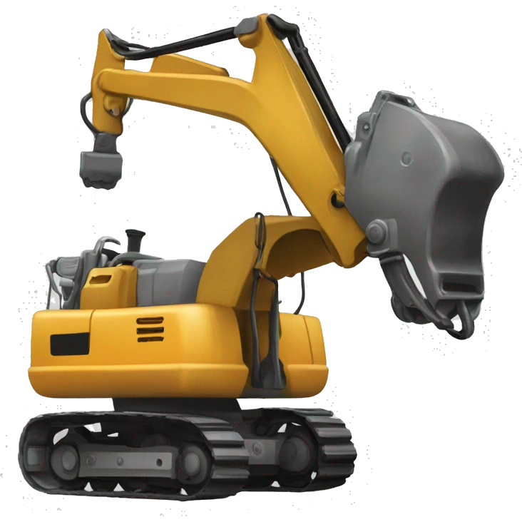 crear una maquina retroexcavadora trabajando emoji