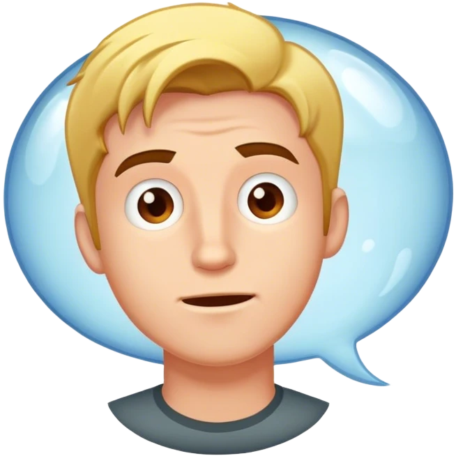 A guy who speaks in a comics bubble  emoji